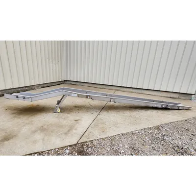 Used 21'-8" L x 18" W x Stainless Steel Accumulating Slide Chute