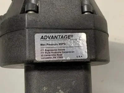 USED 2 ITT SHEROTEC 3-WAY STAINLESS STEEL VALVE W/ POSITION MONITORS & 1" FITTINGS