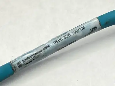USED LUMBERG AUTOMATION SHIELDED DOUBLE ENDED CORDSET M12 MALE 4-PIN