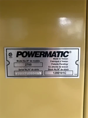 Used 2017 POWERMATIC "2700" Woodworking Shapers Texas US | MachineryMax #1316061