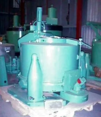 Rousselet Robatel Rapide 120-SC120-2DEC 47 x 24 perforate basket centrifuge, 316SS.