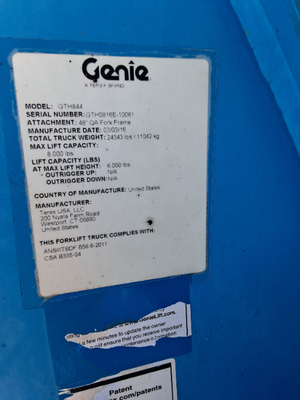 USED 2016 Genie GTH-844