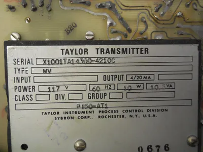 TAYLOR INSTRUMENTS X1001TA14300-4210C PC BOARD TYPE MV X1001TA143004210C