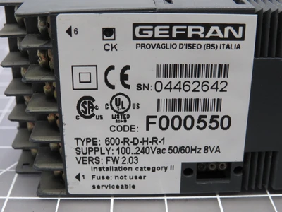 Used GEFRAN _UNKNOWN_ Temperature Controls | OCO Industrial #1613581