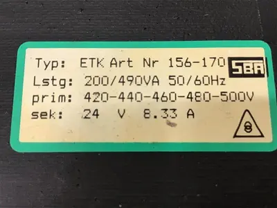 USED SBA ETK 156-170