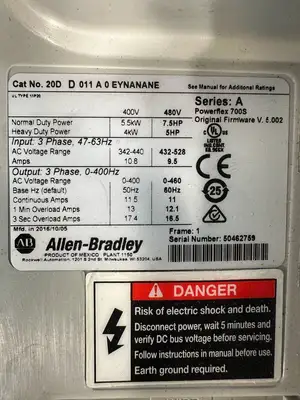 Allen Bradley /A 20D-D-011-A-0-EYNANANE SEE THE DESCRIPTION (8.4.1)