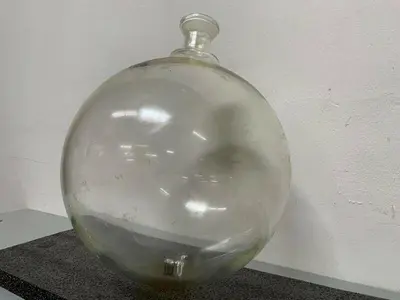 USED OSS LABORATORY COLLECTION FLASK W/ 2.25" OPENING