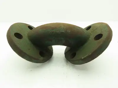 DOW Chemical Poy Lined 90° Long Elbow Fitting 1" Flanged 125# DI  LOT OF 3