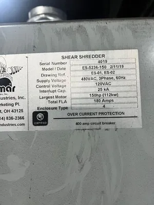 2019 KOMAR INDUSTRIES INC ES-5236-150 Shredders | Alan Ross Machinery (5)