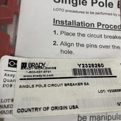 NEW Brady 65387