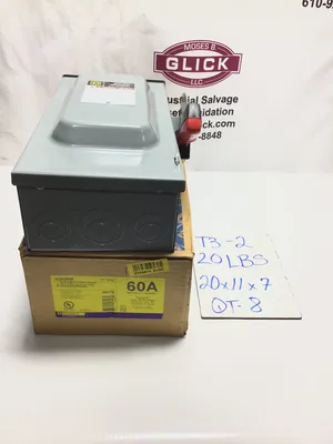 Square D H362RB Heavy Duty Safety Switch 60A 600VAC Type 3R Enclosure