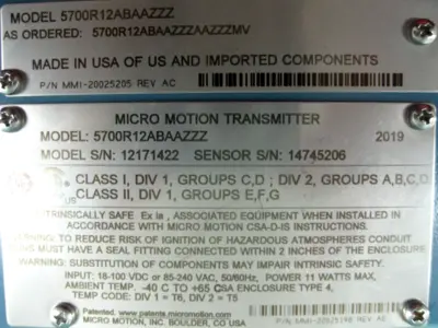 NEW Micro Motion 5700 R12 ABAAZZZ AAZZZMV
