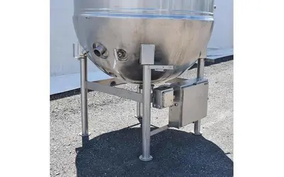 Used Hamilton 500 Gallon Jacketed Tank (Kettle), Full Vacuum / Evaporator