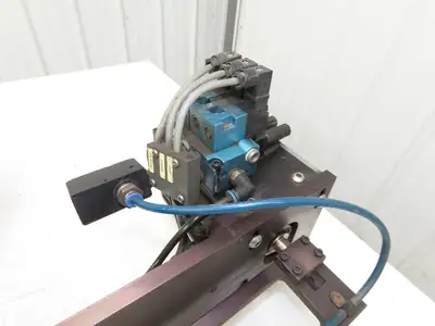 Sato M-8485S Label Mill Barcode Printer Labeler Pneumatic Blower Applicator