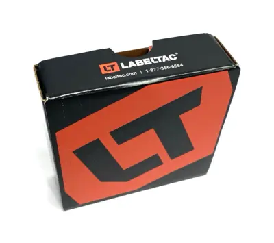 USED LABELTAC PRO MODEL HIGH PERF. 10 YEAR VINYL LABEL 1" X 150' ROLL ORANGE