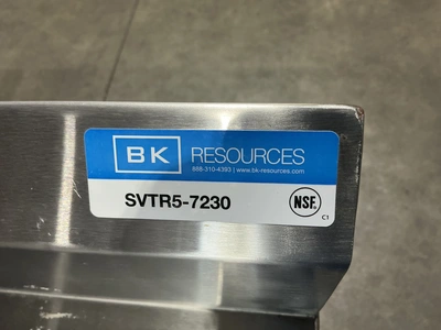 Used BK RESOURCES SVTR5-7230 72 INCH STAINLESS STEEL WORK TABLE WITH BACKSPLASH Food Prep Tables Michigan US | Miedema Asset Management Group #1370162