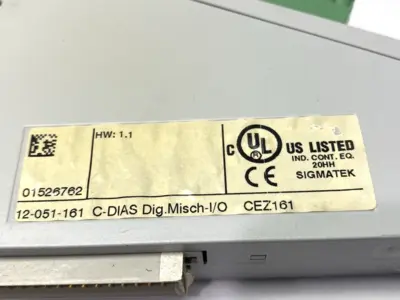 Used SIGMATEK DIGITAL I/O MODULE C-DIAS DIG. CEZ161 PLC Input & Output Michigan US | Maverick Industrial Sales #1090603