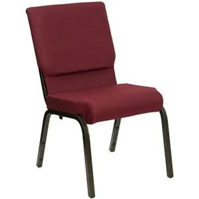 18 1/2" Wide Church Chair with Gold Vein Frame