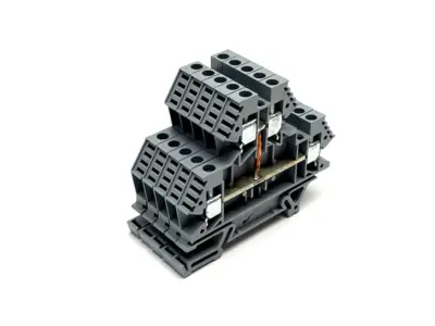 EURO D4-2 | Morsettitalia  Two Stage Feed-Through Terminal Block 43550 LOT OF 5 - Used