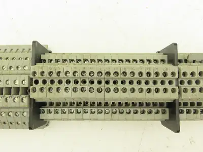 3, 4, 6-Wire Terminal DIN Rail 30" Lot of 91