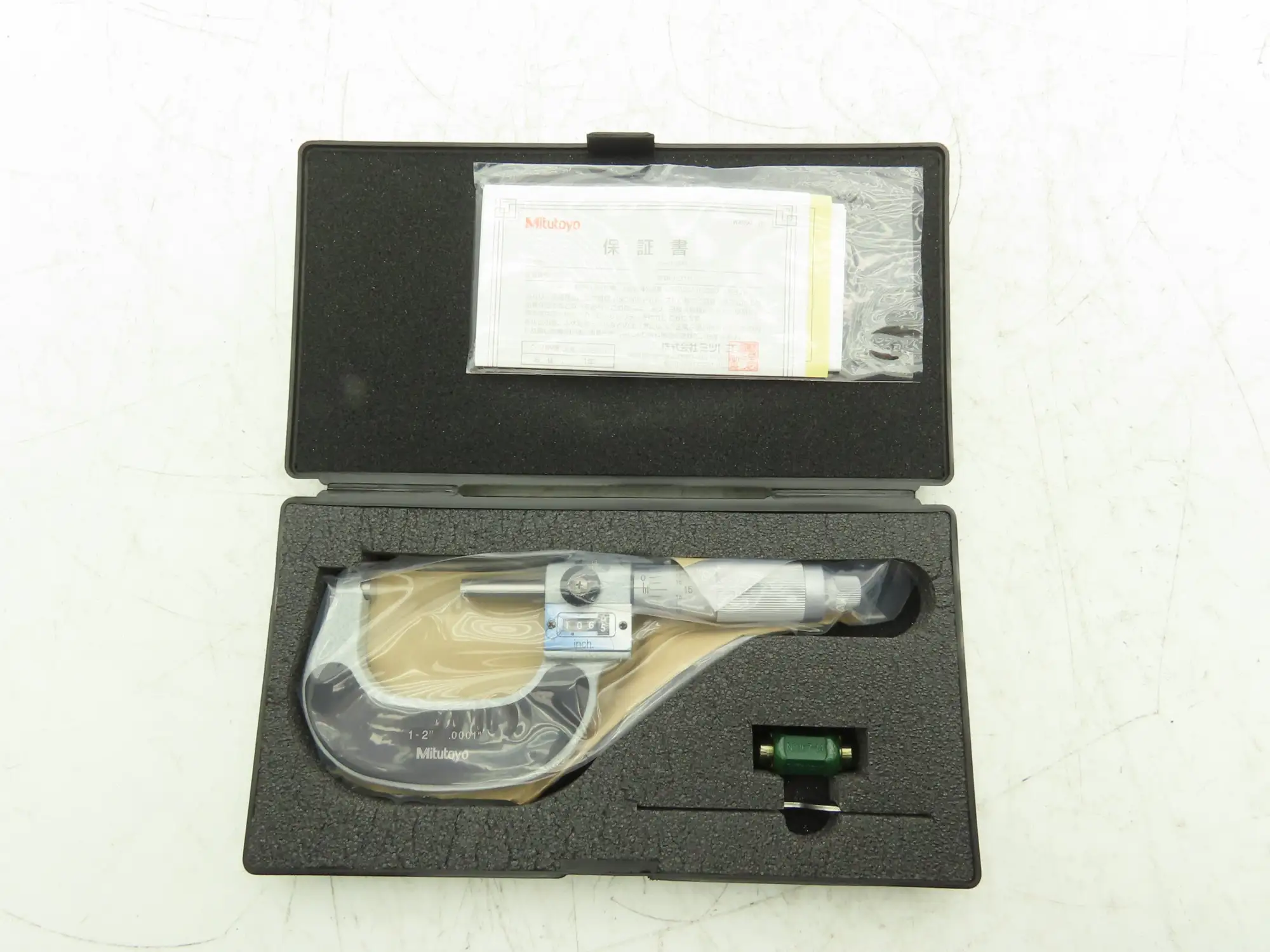 Mitutoyo 193-212 Mechanical Digit Outside Micrometer w/Counter 1-2" Range .0001"