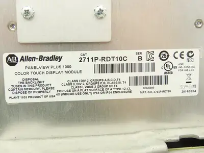 Allen Bradley 2711P-T10C4D8 HMI PanelView Plus 1000 Operator Control Panel Ser A