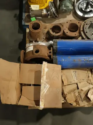 4 PALLETS OF ASSORTED PUMP REPLACEMENT PARTS, CASTINGS, RINGS, PEPELLERS