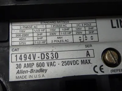 USED ALLEN BRADLEY 1494V-DS30 SER A