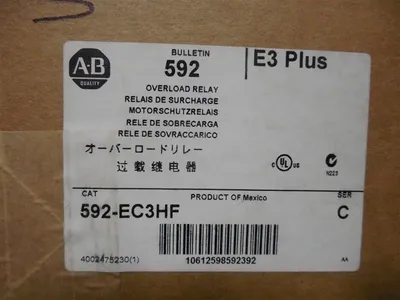 Allen Bradley 592-EC3HF E3 Plus Overload Relay 60-302A New NIB
