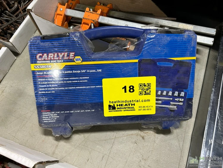 Used _UNKNOWN_ NAPA/CARLYLE TOOLS SS38014 14PC 3/8Â€ 6PT SOCKET SET, SAE Wrenches Illinois US | Heath Industrial Auction Services #1549728