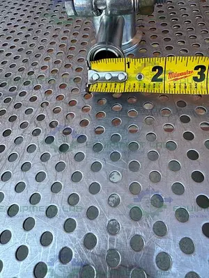 USED BS&B FR-C SAFETY HEAD 1" FITTING W/ 45 PSIG RUPTURE DISC,  3/4" TEE FITTING