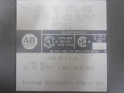 Allen Bradley 1771-OBD PLC-5 10 to 60 VDC Output Module Used