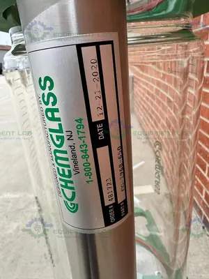 New | in-Stock CHEMGLASS 50 LITER JACKETED GLASS REACTOR W/ ZERO DEAD SPACE DRAIN VALVE MFG 20 Reactors California US | Equipment Lab #1266141