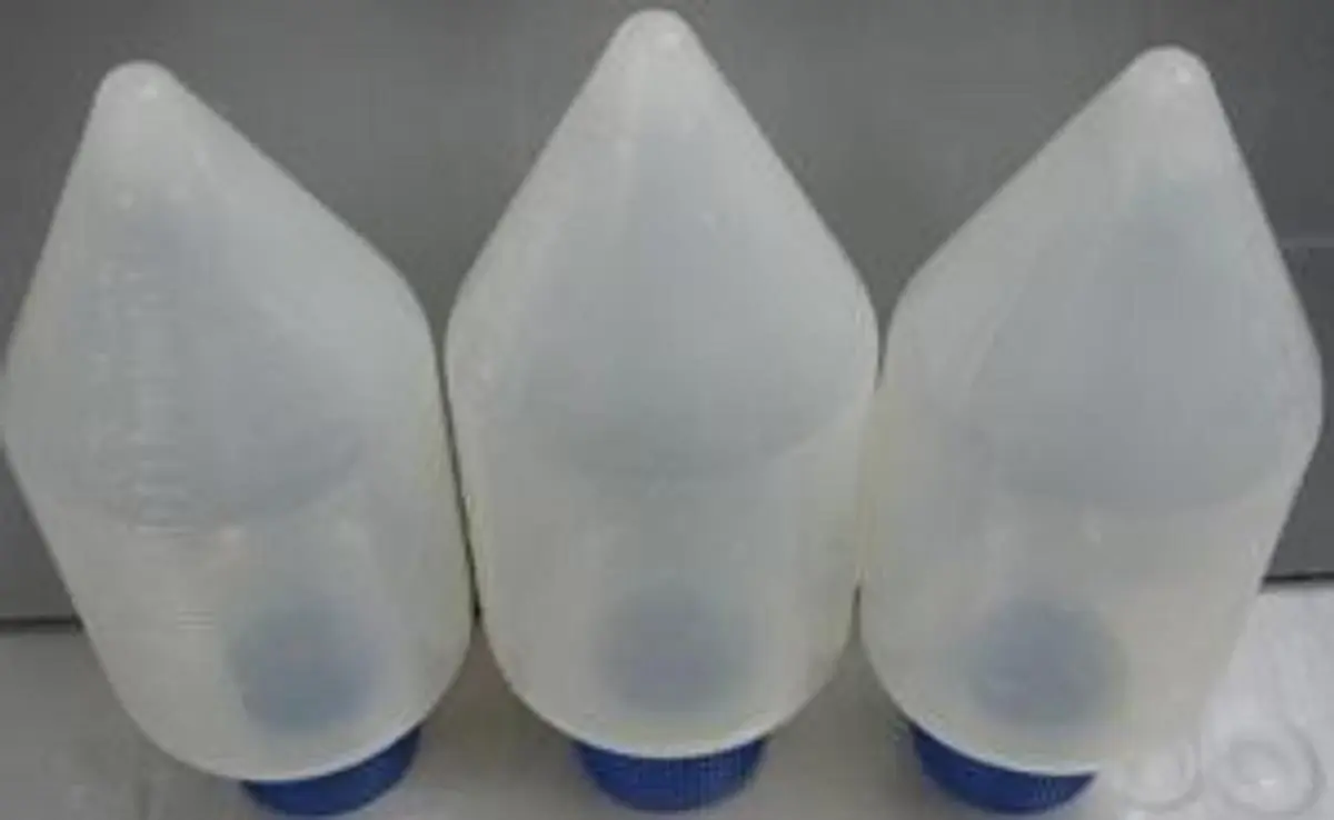 QTY. 3. NUNC PLASTIC PEAR SHAPED 150 ML GRADUATED ...
