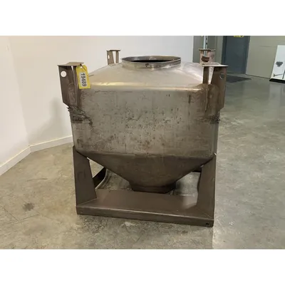 Used 1000 Liter (35 cu. Ft) IBC Matcon Stainless Steel Portable Tote Bin