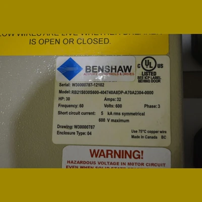 Benshaw 30 HP Soft Starter