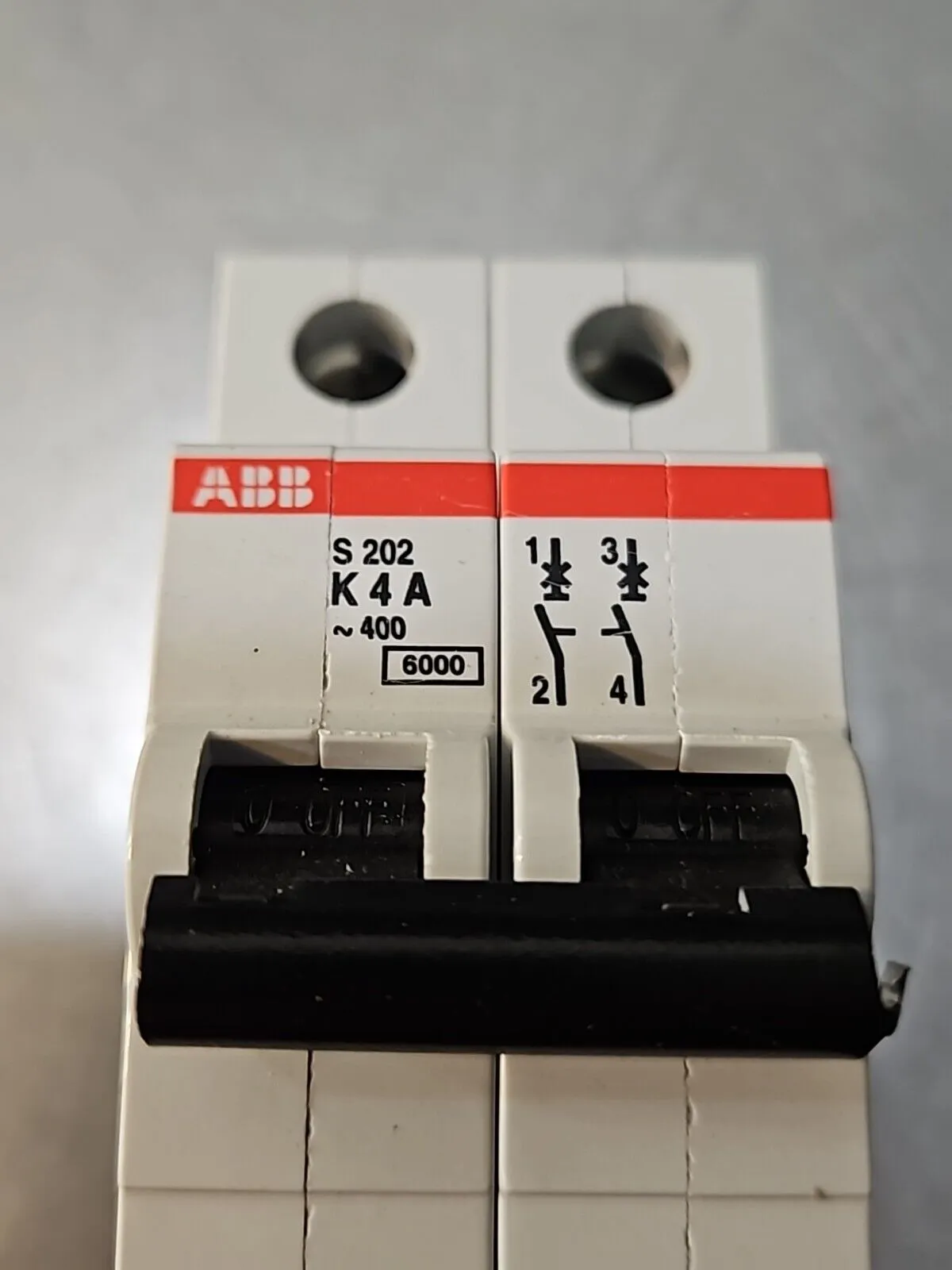 ABB Circuit Breaker S202-K4A 2-Pole. Loc 4C-3
