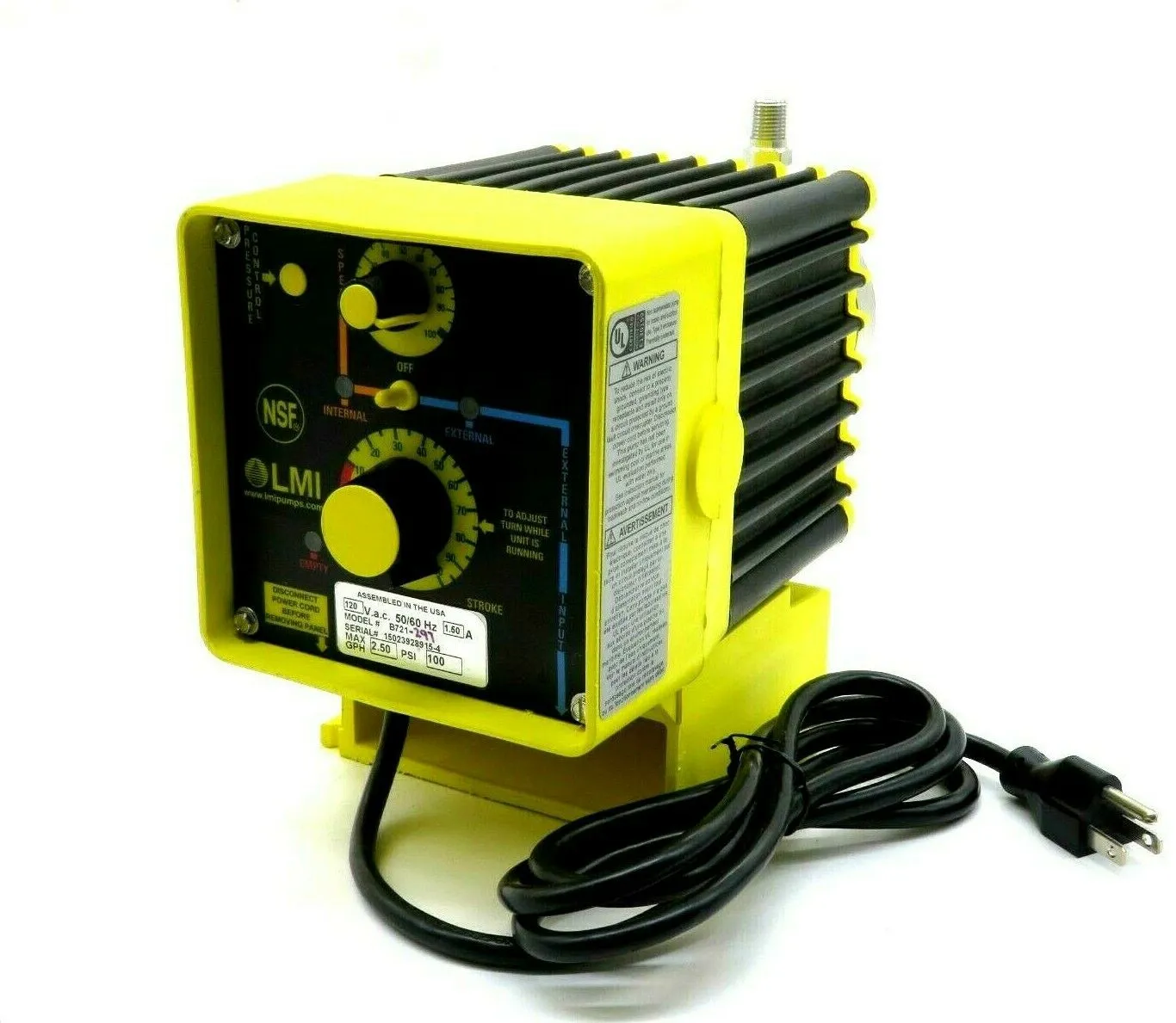 NEW LMI PUMPS B721-297 METERING PUMP PULSE INPUT 50/60HZ B721297