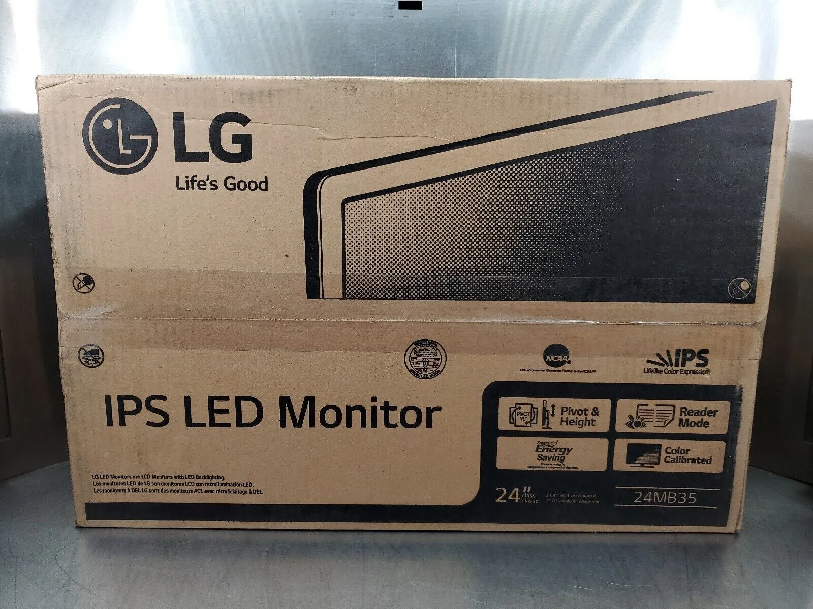 LG 24MB35PU-B 24” Class IPS LED Monitor DVI VGA Full HD 1920 x 1080p. 2F