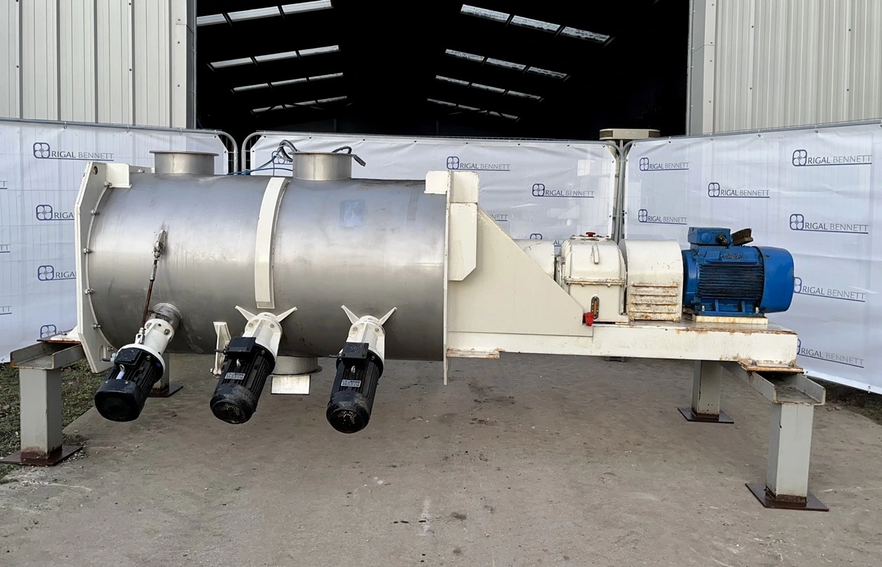 1,300L S/S Lodige Plough Shear Mixer Type FKM-2000-DSZ 55kw