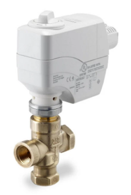 Siemens 259-02073 3-Way 1/2" Terminal Unit Valve, Cv 0.63, Mixing, Linear, F x F [New]