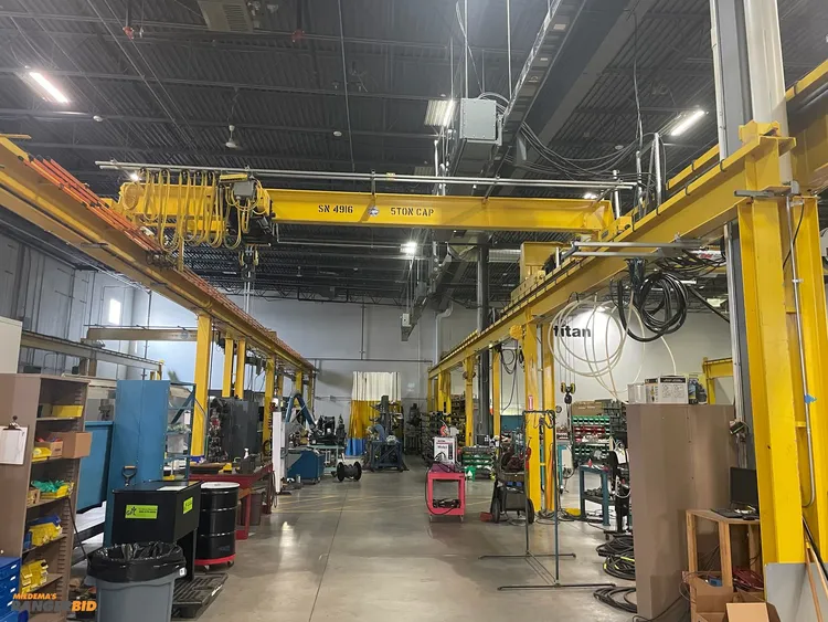 Used OMH (2) 5 TON BRIDGE CRANES WITH RAILS AND SUPPORTS. Bridge & Overhead Cranes Wisconsin US | Miedema Asset Management Group #1390016