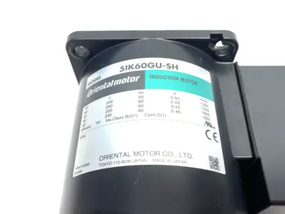USED ORIENTAL MOTOR WORLD K SERIES INDUCTION MOTOR, 3-PHASE 60 W (1/12 HP)