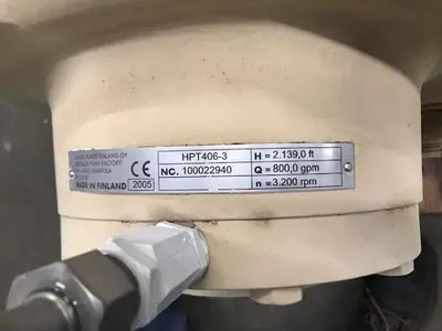 Sulzer 406-3 Feedwater Pump Stainless