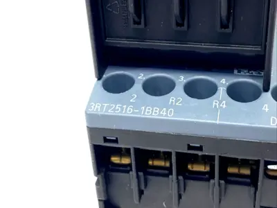 3RT2516-1BB40 | Siemens  Power Contactor, 3AC, 9A, 4kW 400V, 4P 24VDC - Used