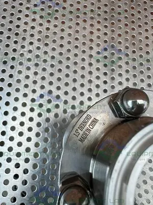 USED 316L STAINLESS STEEL SINGLE WALL  IN LINE SIGHT GLASS W/ 1 1/2" SANITARY FITTING
