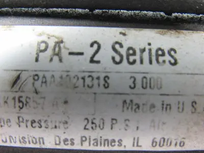 Schrader Bellows PAA102131S 3.000 1-1/2" Bore X 3" Stroke Pneumatic Cylinder