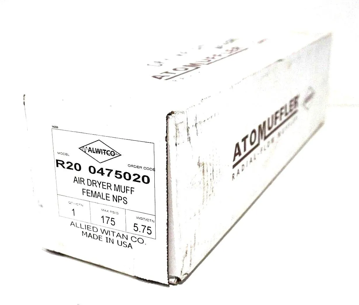 NEW SEALED ALWITCO R20 0475020 AIR DRYER MUFFLER