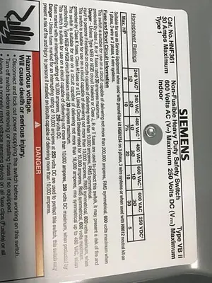 USED SIEMENS HNF361 VBII