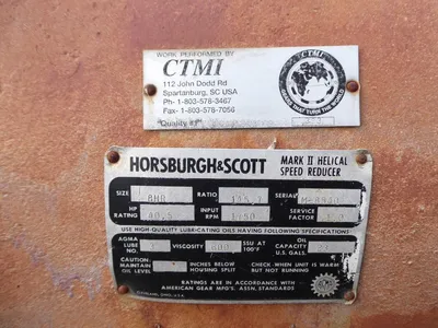 Horsburgh & Scott Size 8HR Mark II Helical Gear Speed Reducer 145.7:1 Ratio Used